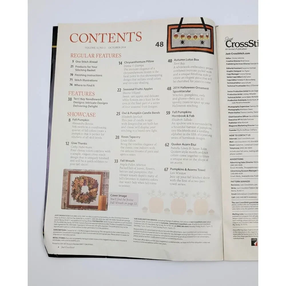 Just Cross Stitch Magazine-November 2014- Patterns Projects Inspiration